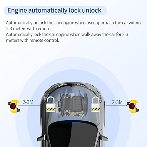 IM002 Car Immobiliser System with Engine Automatic Lock/Unlock within 2