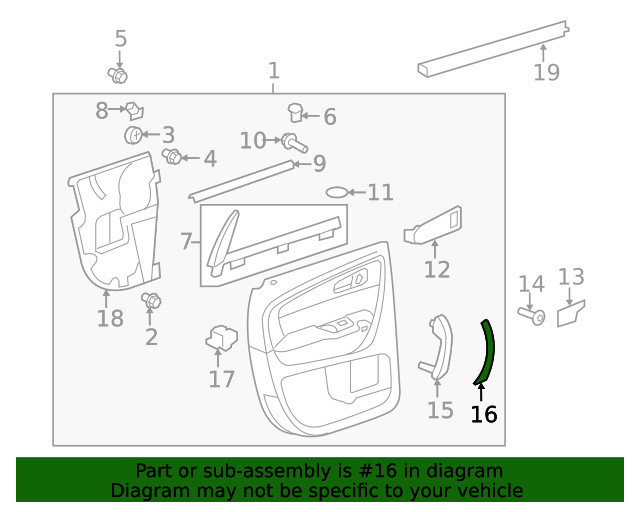 Genuine GM Handle Cover 20978134