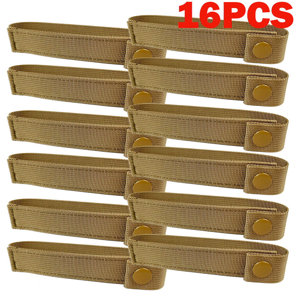 16PCS 6" MOD MOLLE PALS Modular Web Gear Replacement Tie Straps Brown New