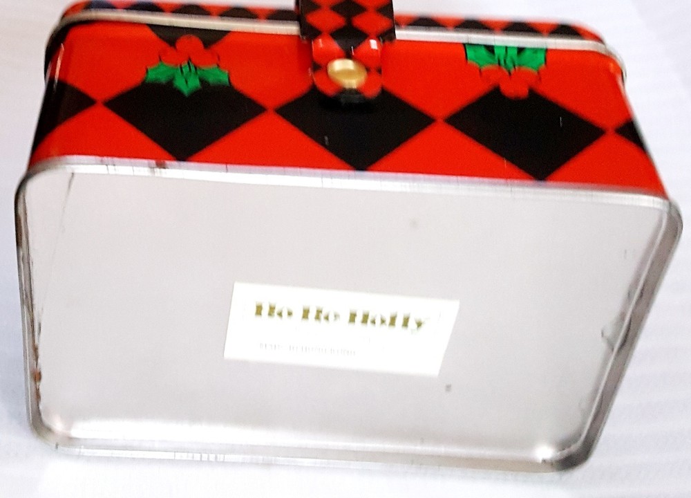 Very Nice 4" Holiday Basket Style Tin GUC
