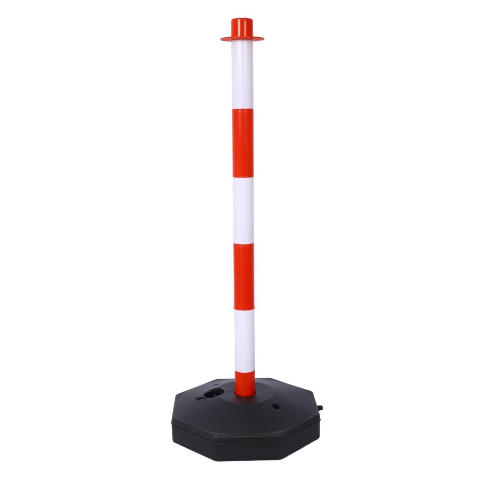Adjustable 6 Pack Traffic Delineator Posts with Fillable Base, Ideal for Parking
