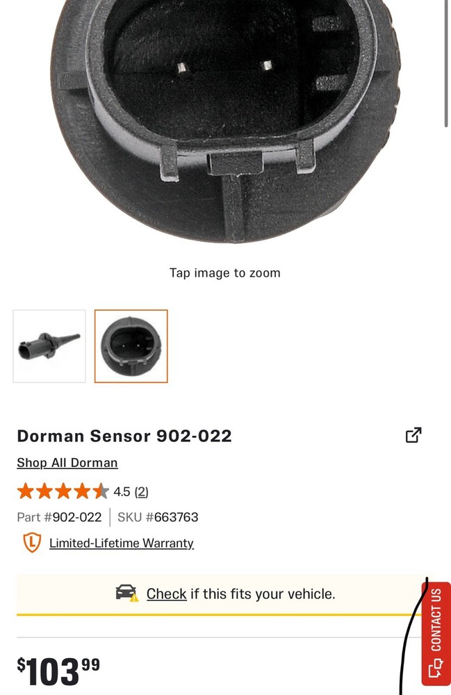 Ambient Air Temperature Sensor Dorman 902-022