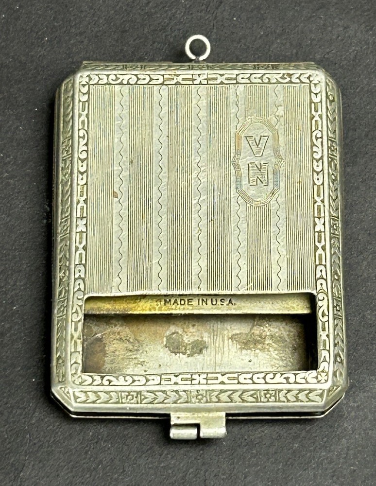 Vintage Brun-Mill Silver Match Case Compact
