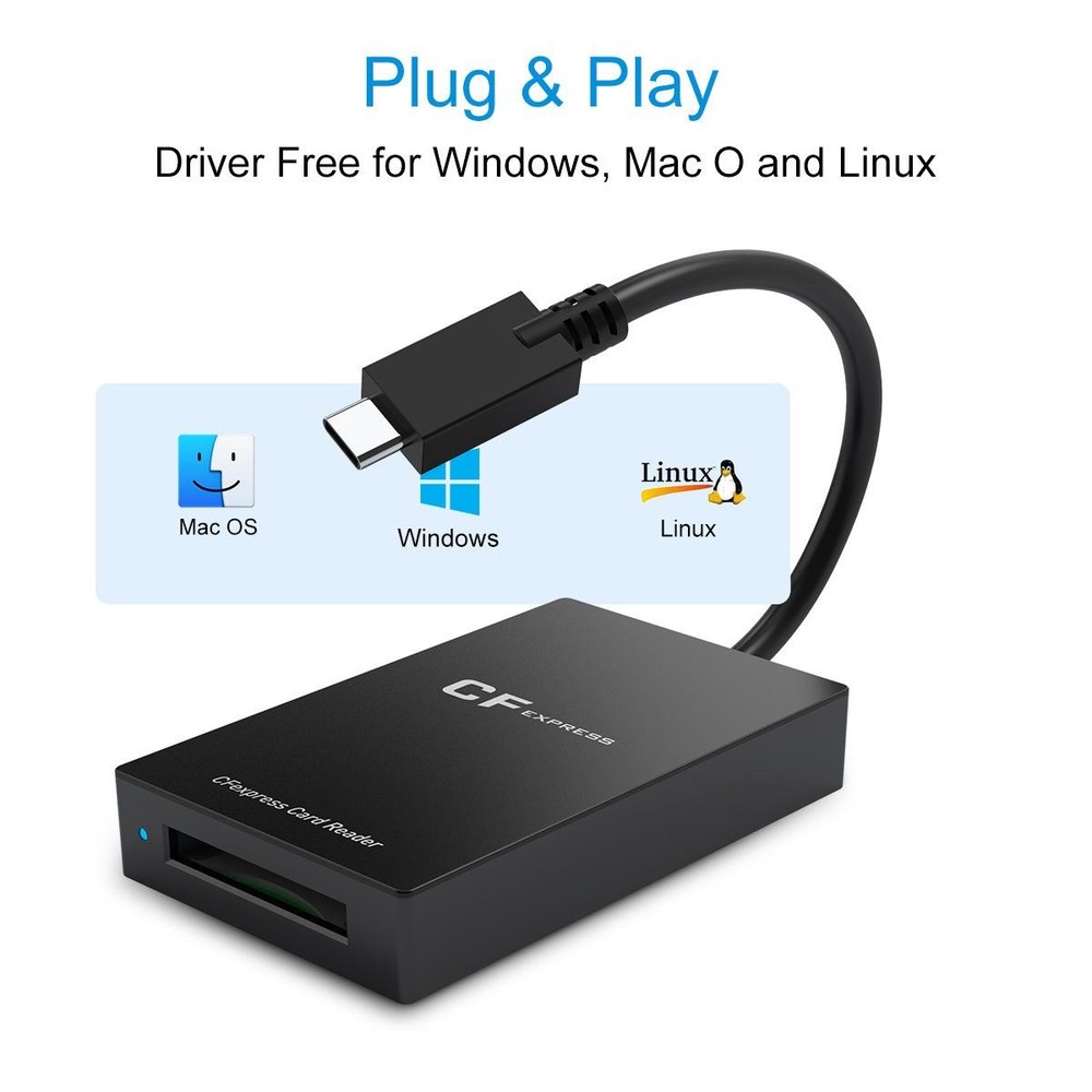 CF Express Type-B Card Reader Adapter USB3.1 Gen 2 Type C Memory Card Adapter