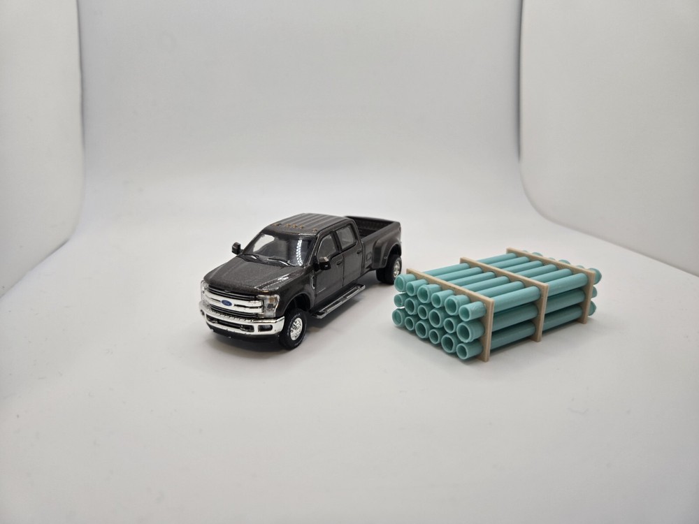 1/64 Scale 12" Sewer Pipe Trailer Load/Diorama Accessory