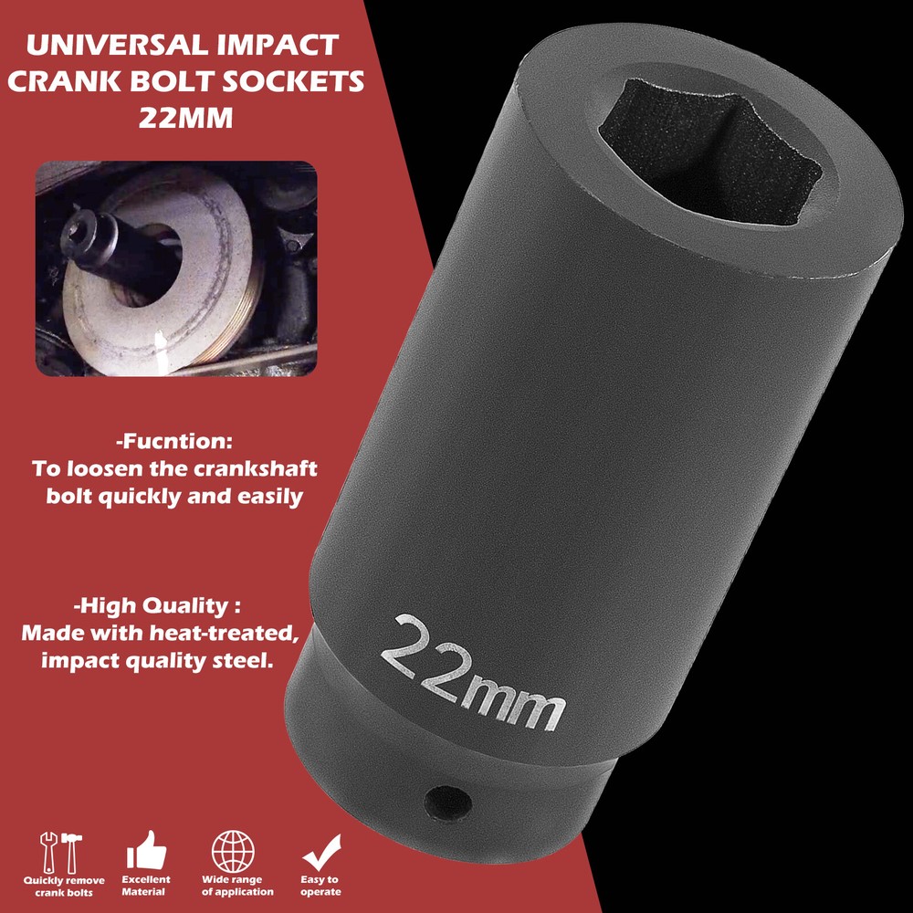 22MM Harmonic Balancer Socket LIS-77110 Crank Bolt Socket
