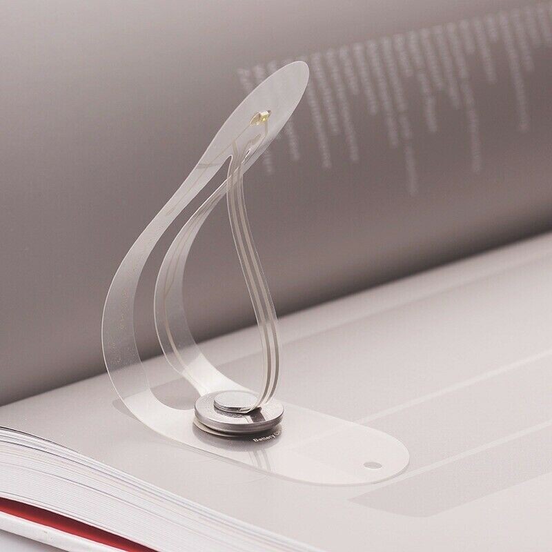 Mini Book Reading Light LED Flexible Bookmark Light Lamp for Night Reading US