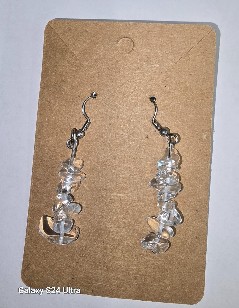 Tumbled Crystal Quartz earrings