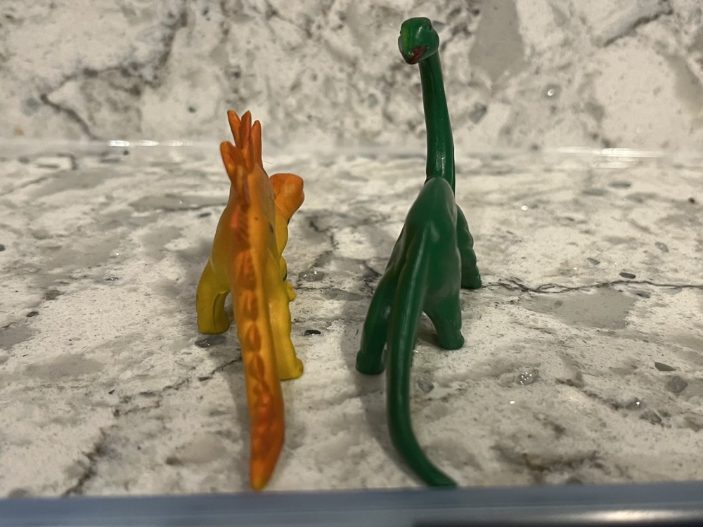 Vintage Brontosaurus & Stegosaurus Figures