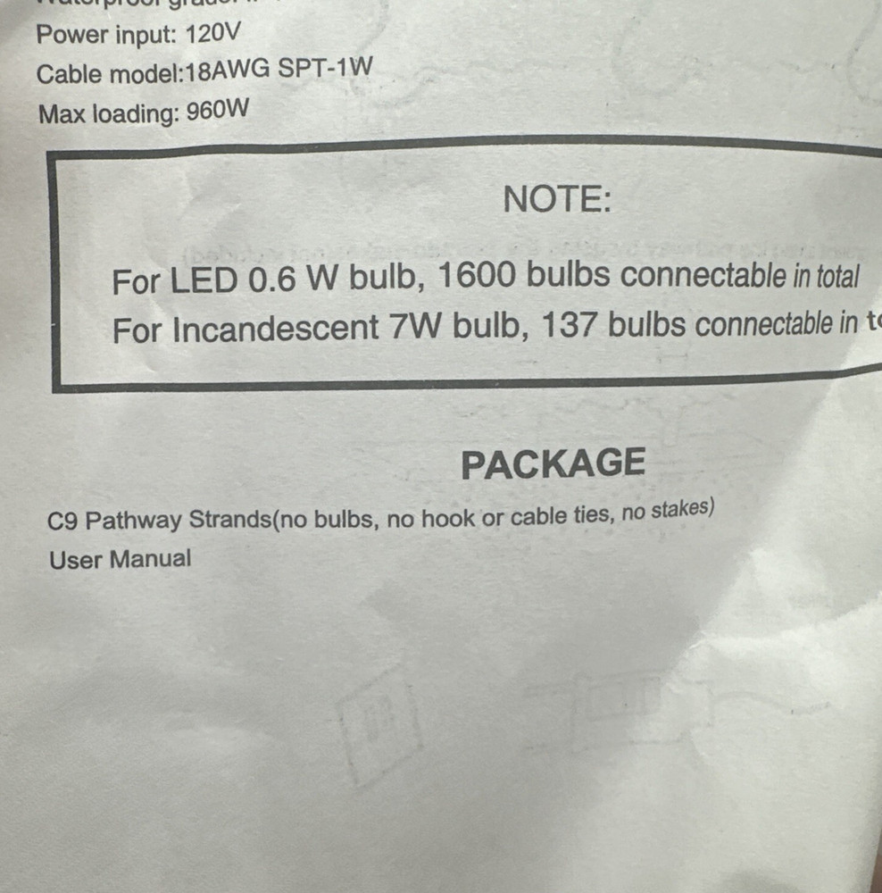 C9 Light Strand Set 100 FT EACH For E17 Socket- Green String Light