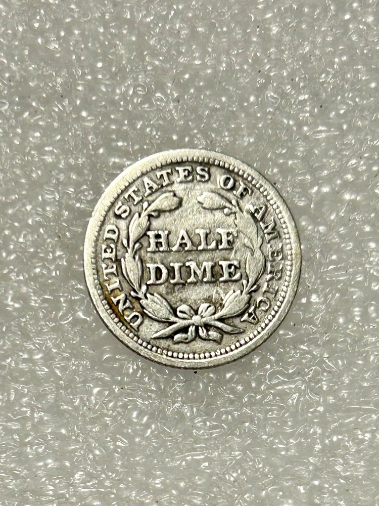 1854 P Seated Liberty Half Dime 5C BX5-2