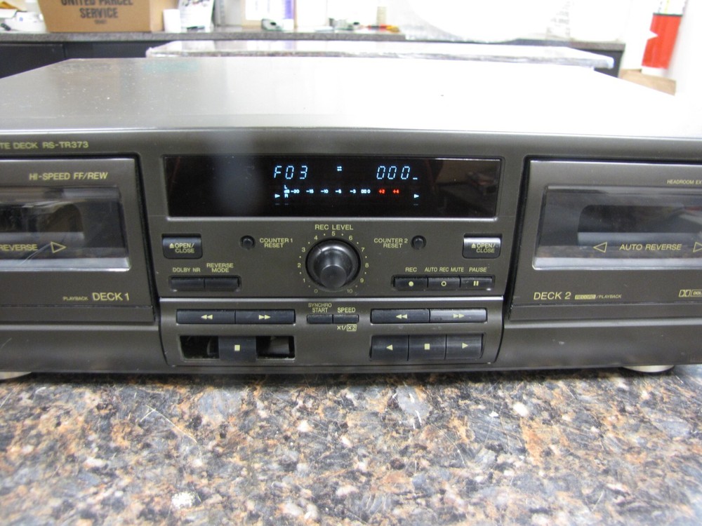 Technics RS-TR373 Double Auto-Reverse Stereo Cassette Deck HX PRO as-is