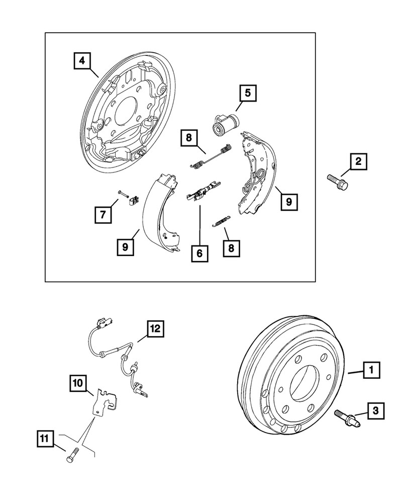 Genuine Mopar Brake Drum 68269703AA