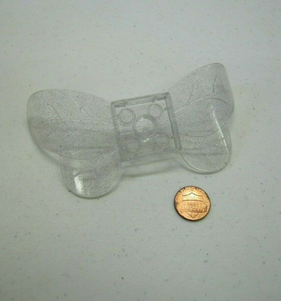 Lego Duplo Bee Butterfly Wings W/ Studs Translucent Glitter Clear Replacement