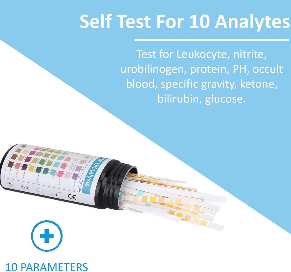 100pcs Urine Test Strips Kit - pH, Ketone, Protein & Routine Testing