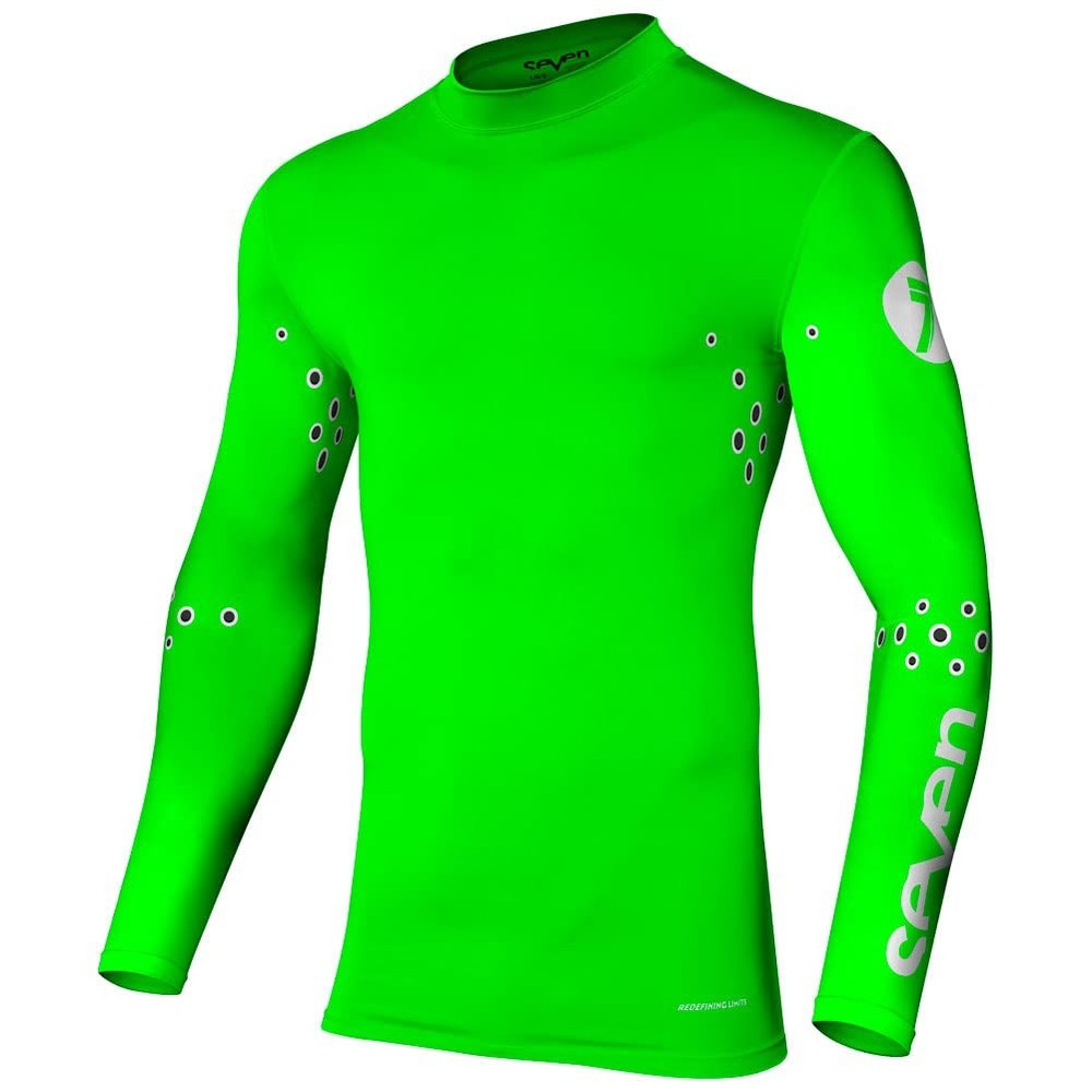 Seven Zero Blade Laser Cut Compression Jersey Medium Flo Green