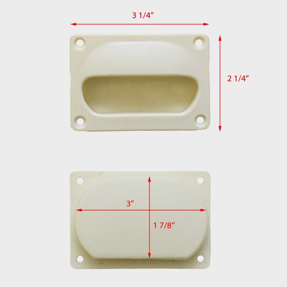 Boat Hatch Pull Handles | 3 x 1 7/8 Inch (Pair)