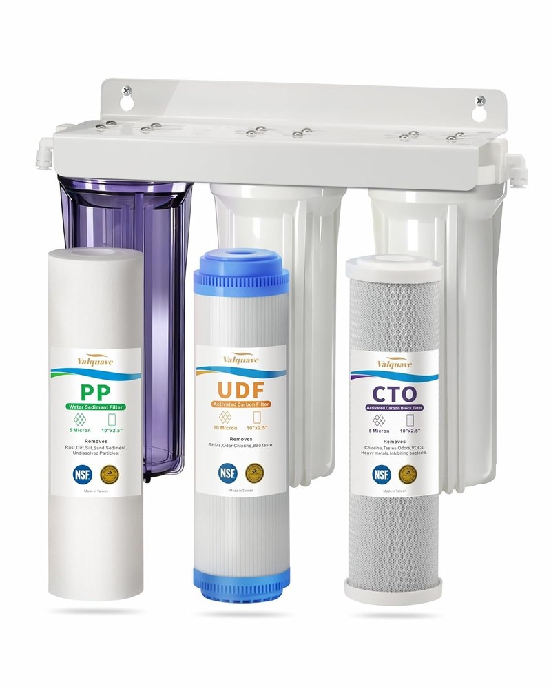 3-Stage Under Sink Water Filtration System, NSF Certified, 10"x2.5" PP Sediment