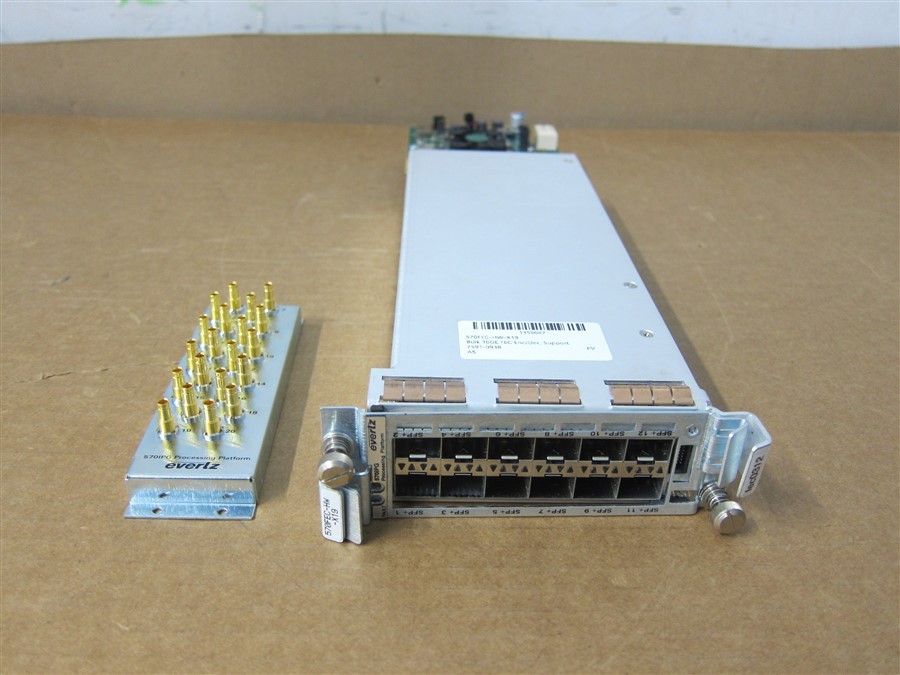 EVERTZ 570FEC-HW-X19 with 570IPG Rear. FEC encoder/decoder . SMPTE ST 2022-7