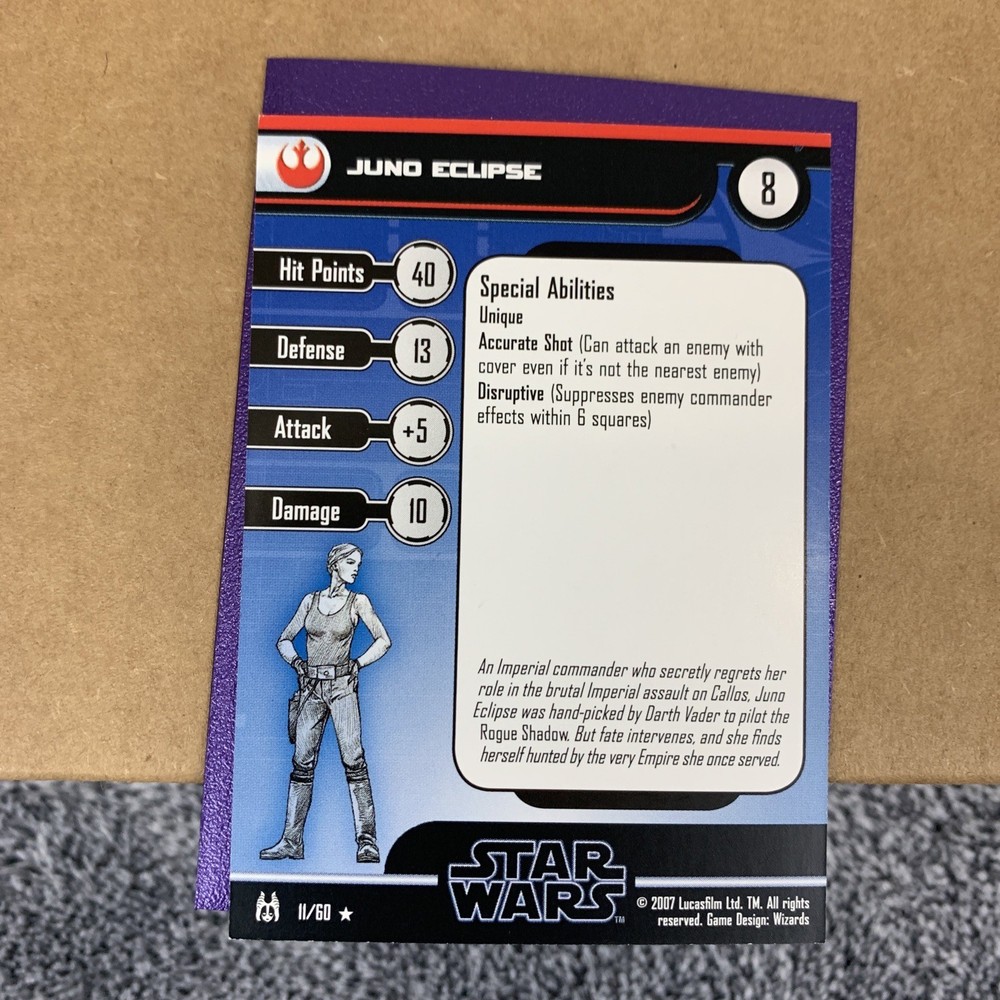 WOTC Star Wars Miniatures - Rebels: Commandos, Scout, Juno Eclipse, Trooper