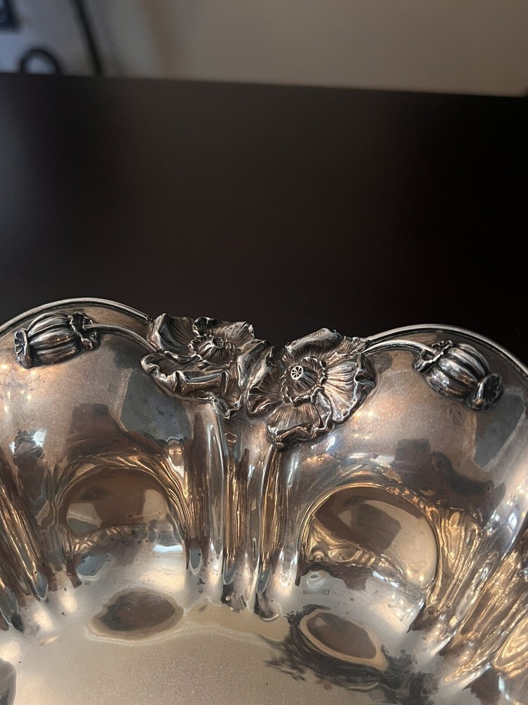 Vintage Sturling Silver Vegtable/ Fruit Bowl 9 1/2” X 7”