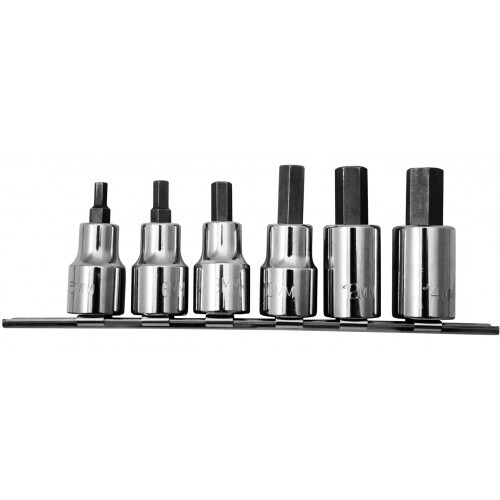 2050 6 PC Metric Stubby Hex Bit Socket Set