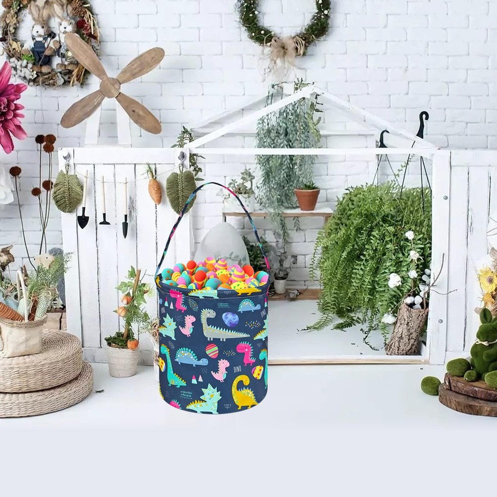 ACMUUNI Easter Egg Basket Easter Bunny Gift Basket Storage Bucket Portability...