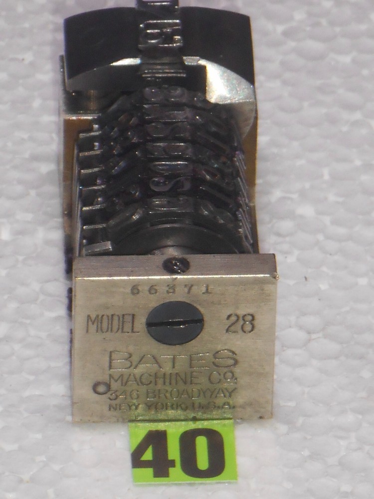 Reverse Letterpress Numbering machine (BATES) | 40