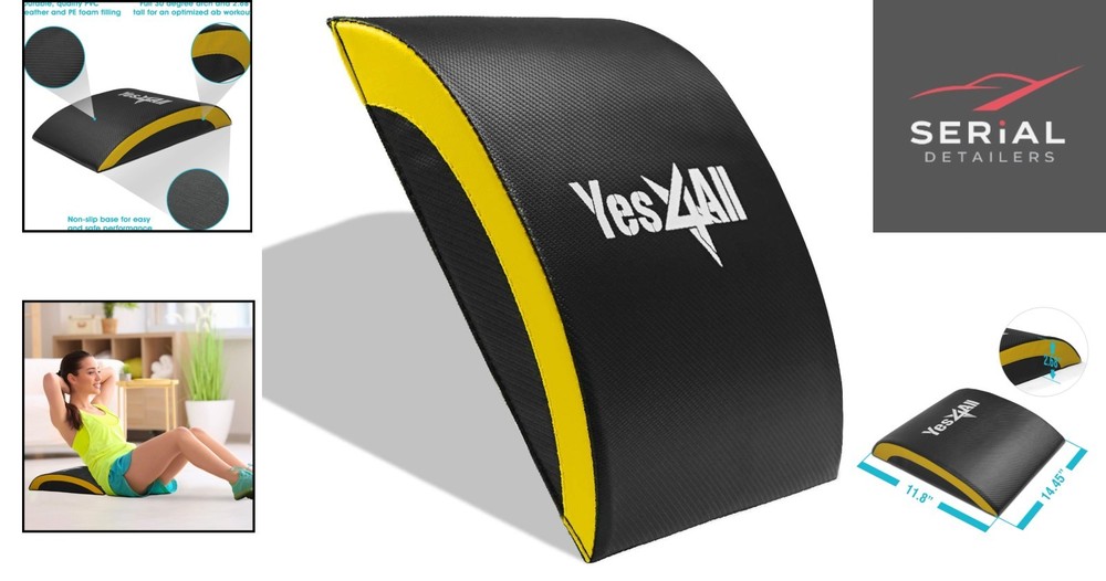 Durable PVC Leather Abdominal Pad - Ideal for Core Workouts and Back Stretching