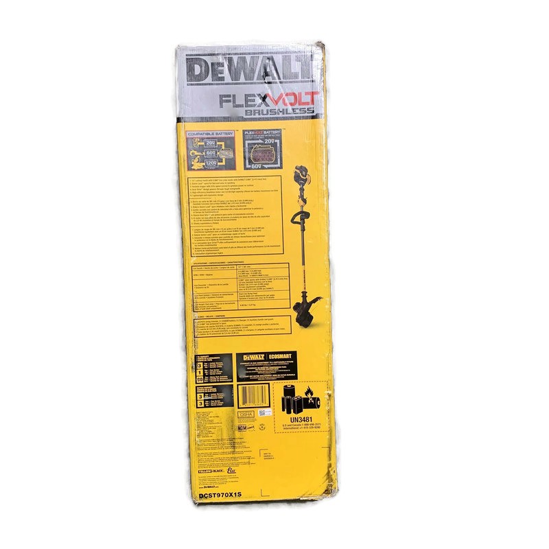 DEWALT DCST970X1 FLEXVOLT 60V MAX Brushless Cordless 15-Inch String Trimmer
