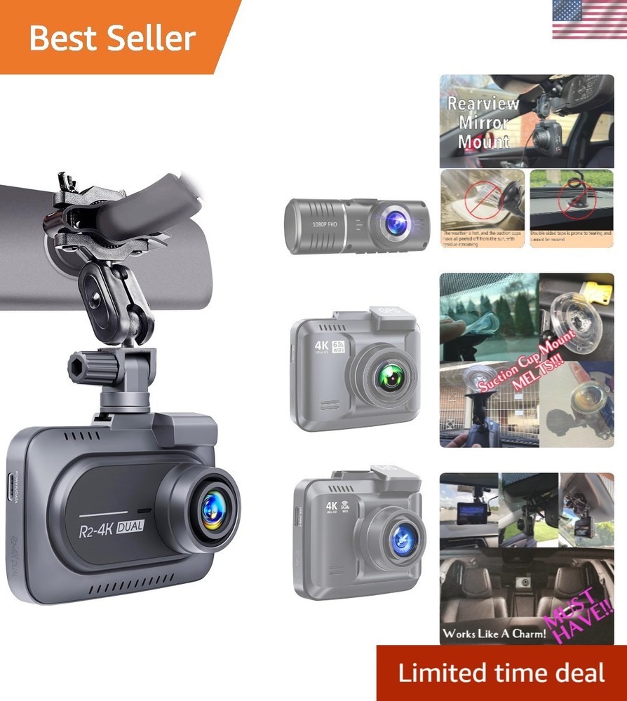 Versatile Dash Cam Mount with Tool-Free Setup for Effortless Driving Security