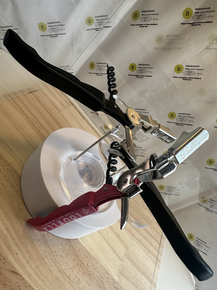 3-Pk Pulltap’s Professional Double-hinged Waiter's Corkscrew with Pulltap's Logo