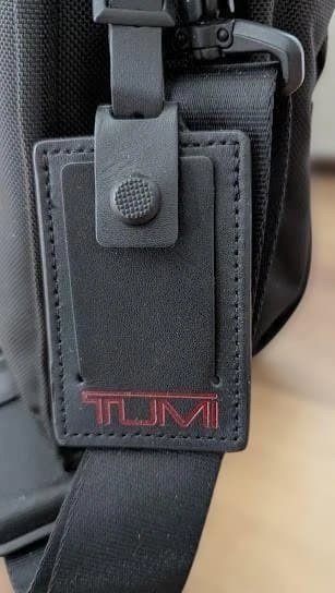 TUMI Black Briefcase Laptop Bag with Adjustable Strap Used
