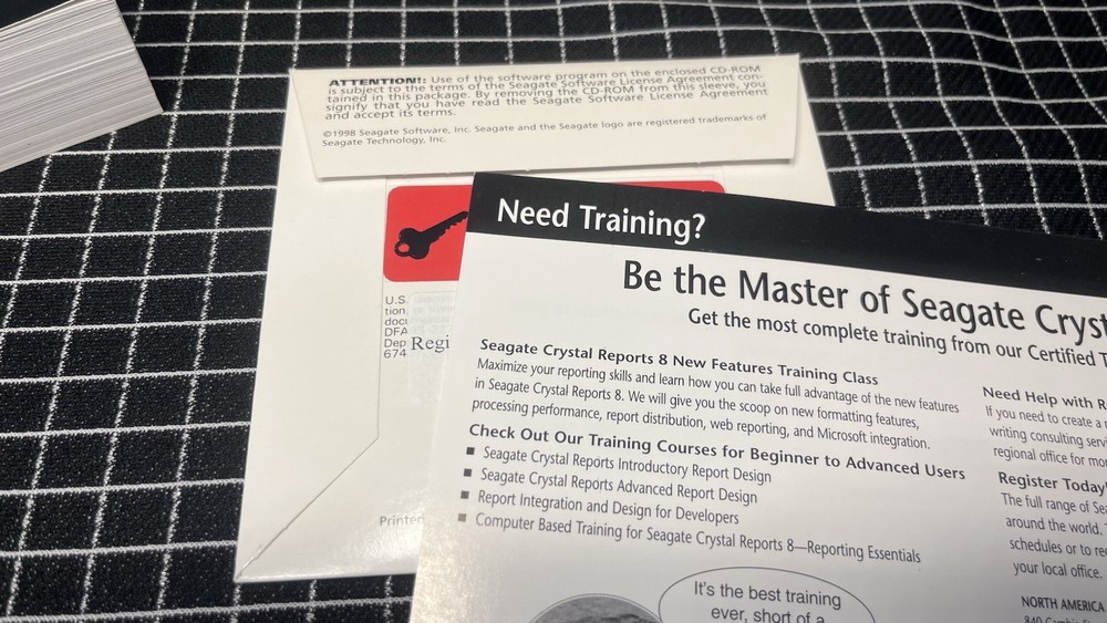 SEAGATE CRYSTAL REPORTS SOFTWARE STANDARD Full Version 8 with Key Code Boxed