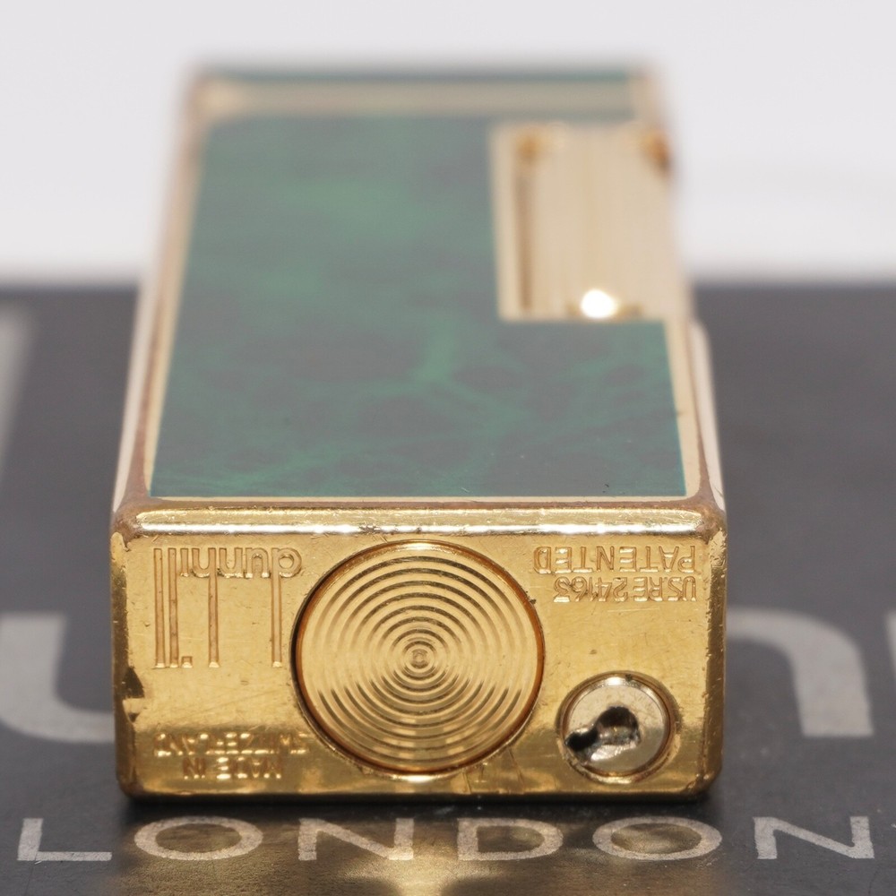 Dunhill Rollagas Lighter_Green Shell-Ultrasonically cleaned_Working