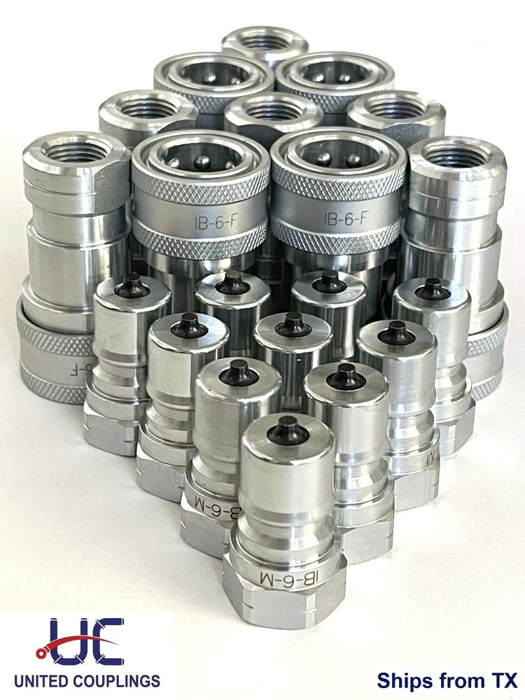 3/8 Hydraulic Quick Coupler / Coupling | ISO B 7241 | NPT Thread | 10 Sets