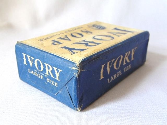 1940 PROCTER & GAMBLE Laundry IVORY Soap Bar, Orig. Wrapper, Large Size