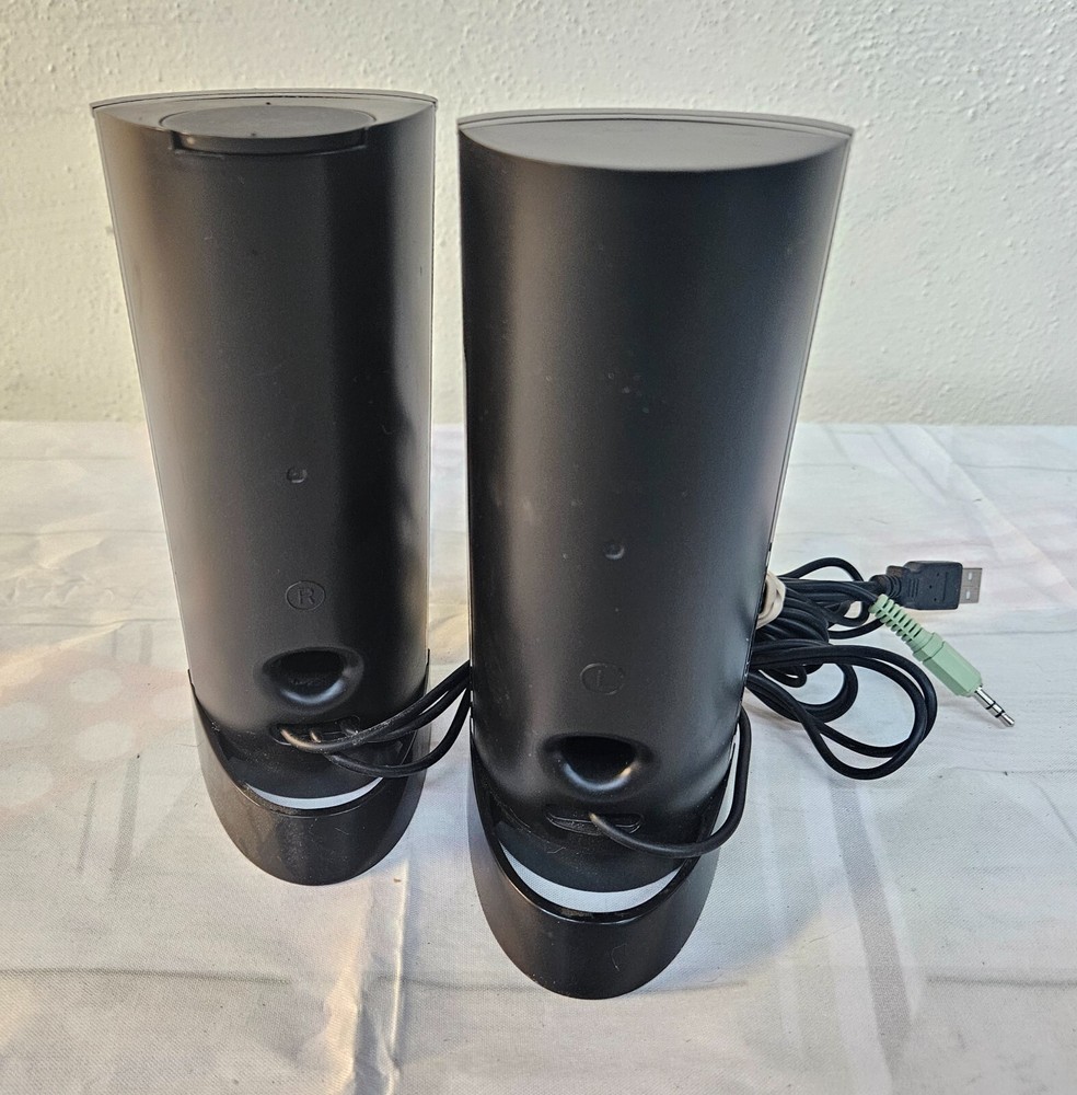 Dell AX210 Computer Speakers Black Wired w Adjustable Volume