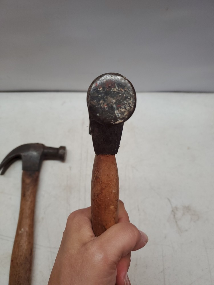 2 Vintage Stanley Hammers Straight & Curved Claw Hammers