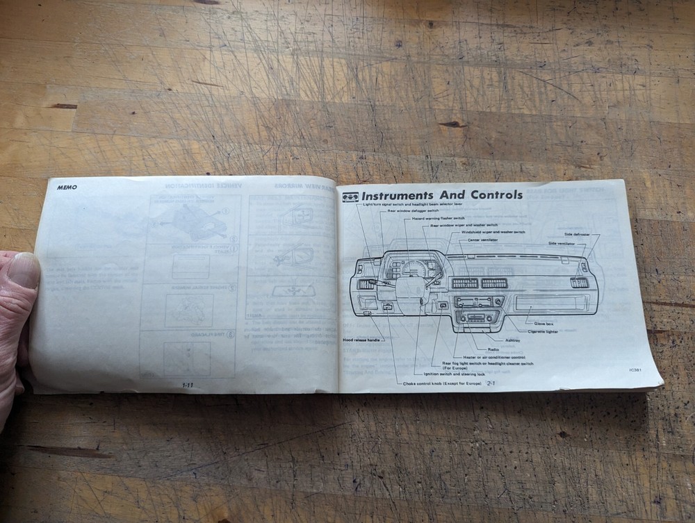 Nissan Micra K10 Owners Manual Handbook