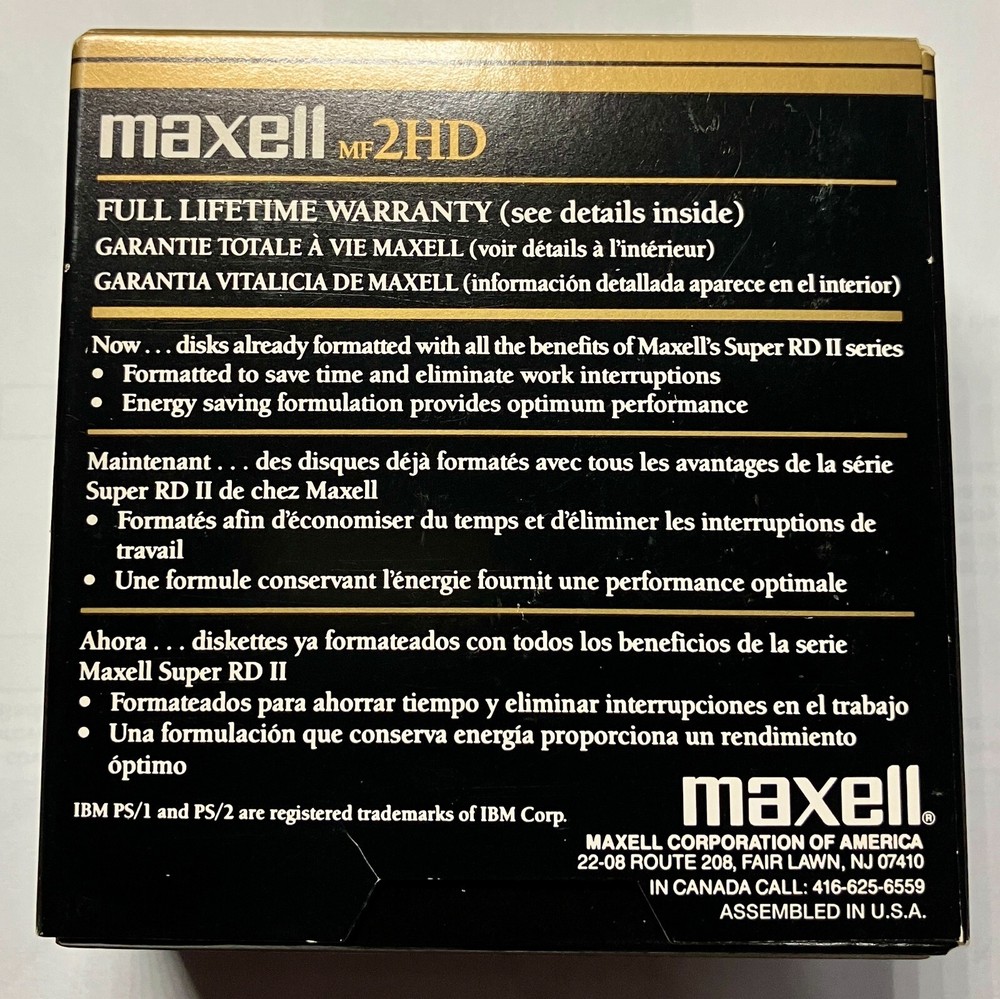 10 pack Maxell mf2HD formatted IBM High Density 3.5" floppy disk