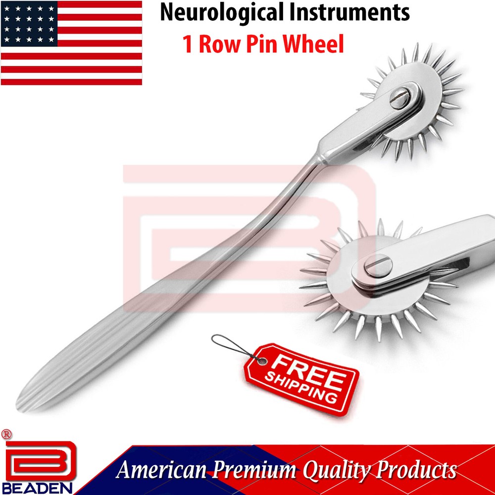 Diagnostic Reflex Hammer 1 Row Pin Wheel Roller Rolling Wartenberg Diagnostic CE