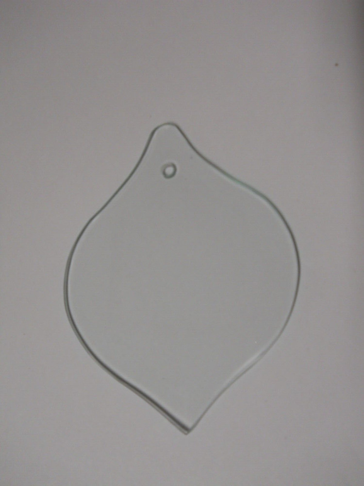 Thin Beveled Clear Glass Ornament Crafts Stained Glass Etching  x10