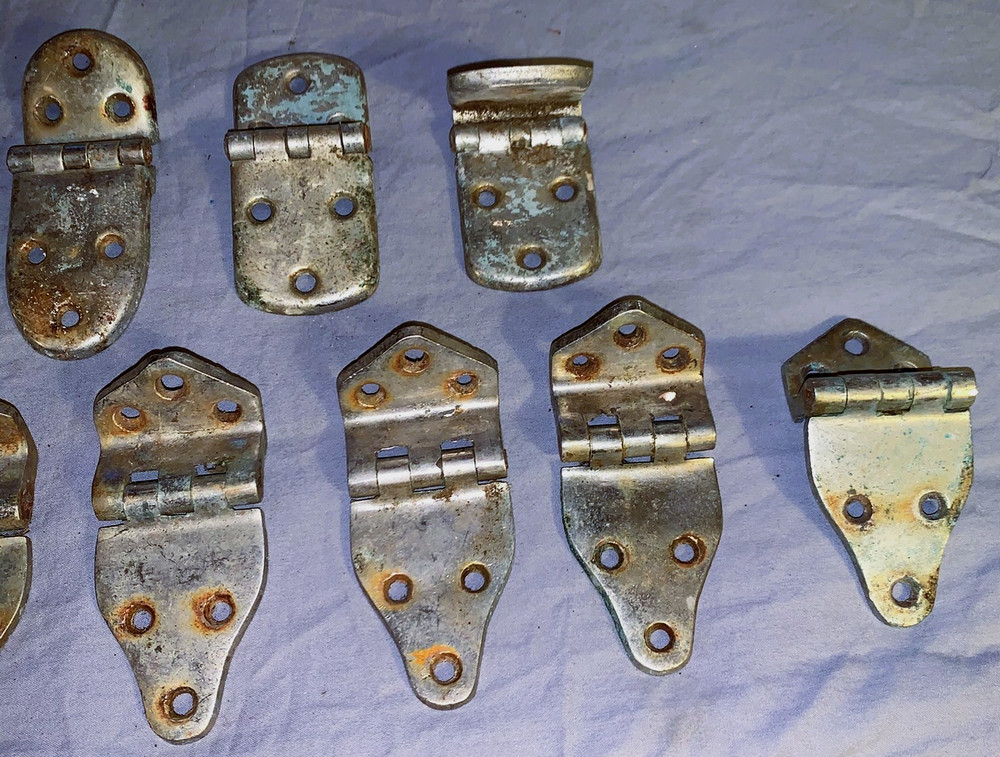 Nice Lot 10 Antique Ice Box Hinges