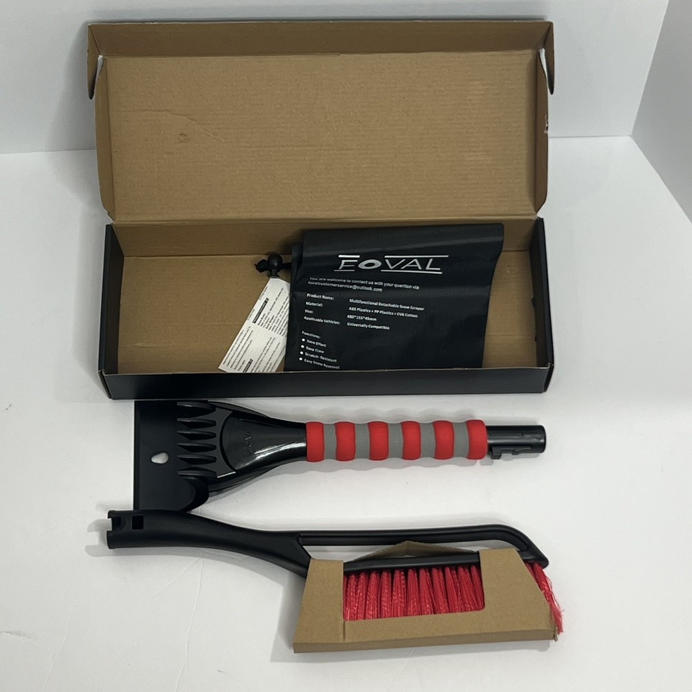Car Snow Brush & Ice Scraper – FOVAL Detachable Multifunction Winter Tool New
