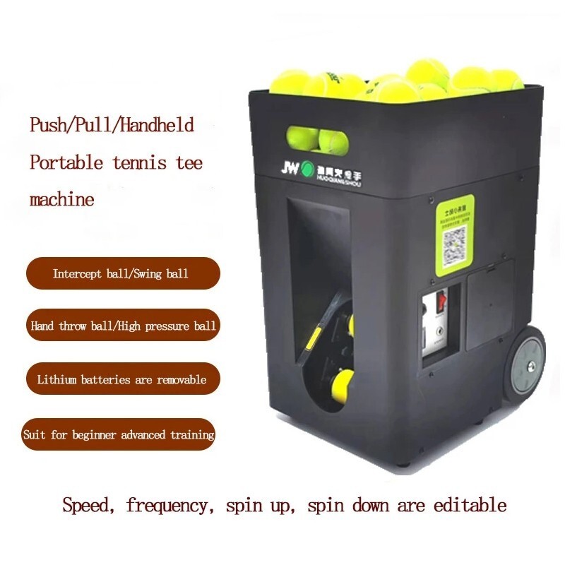 Portable Intelligent Tennis and Pickleball Automatic Serve Throw Machine Trainer