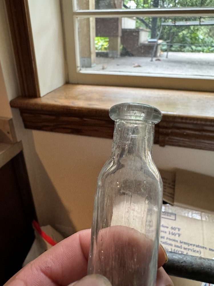 5 Diff Antique Bottles Lysol Bromo Seltzer McCormick Baltimore Opium Tubes Etc
