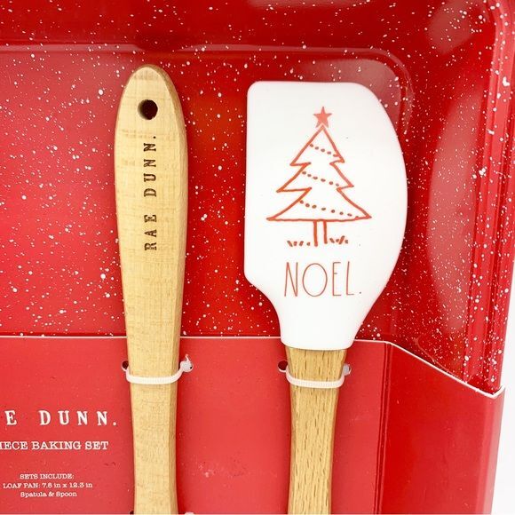 NWT Rae Dunn 3 Piece Baking Set Holiday Christmas