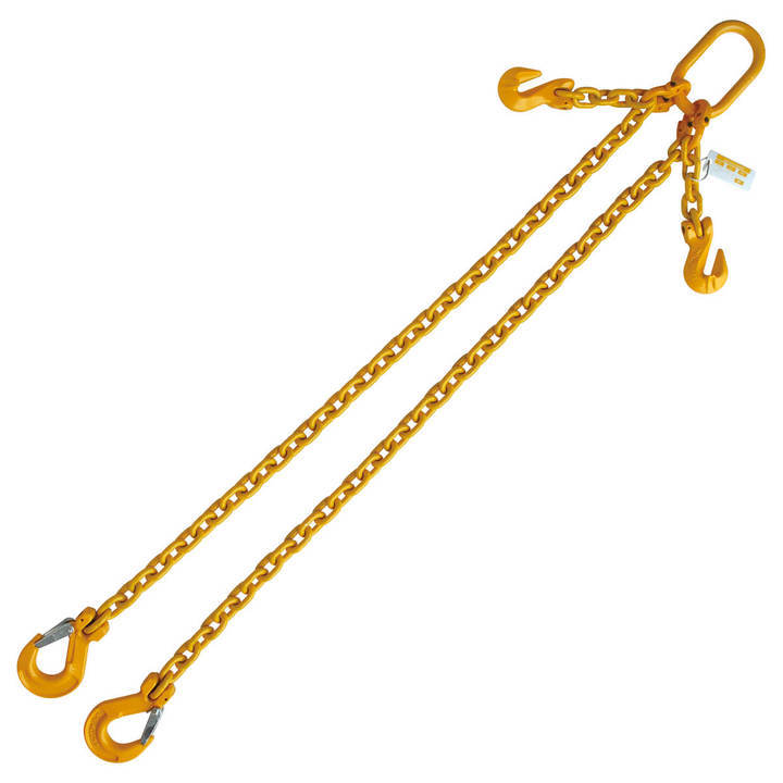3/8" x 4' G80 Adjustable Chain Lifting Sling with Sling Hook Double Leg