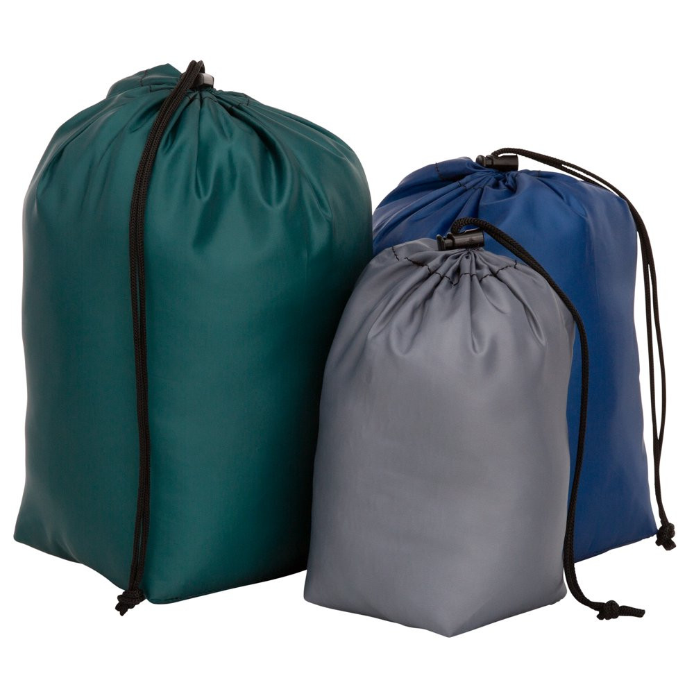 Ditty Bag 3 Pack Stuff Bag, Assorted, Unisex, Drawstring Closure Water Resistant